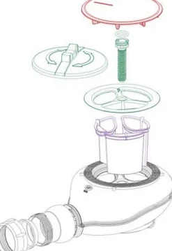 Bonde de douche siphoïde Turboflow 2 - Capot ABS - diamètre 90 mm^Nicoll