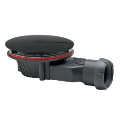Bonde de douche Slim+ Ø118 mm noir^Wirquin Hot