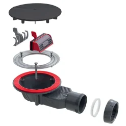 Bonde de douche Slim+ Ø118 mm noir^Wirquin Hot