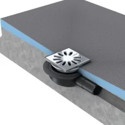 Bonde de douche sortie horizontale avec grille carrée^Wedi Discount