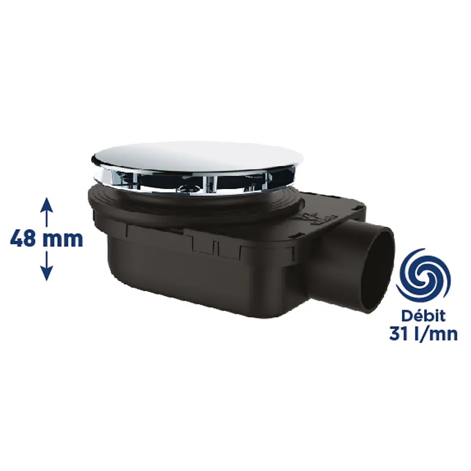 Bonde de douche ultra plate Smart Ø90mm^Valentin Discount