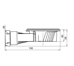 Bonde de douche SLIM + ø40 mm sans grille pour plateau^Wirquin Hot