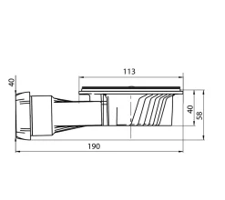 Bonde de douche SLIM + ø40 mm grille plate inox brossé-Wirquin Best