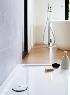 Bonde de douche SLIM + ø40 mm dôme ABS.-Wirquin