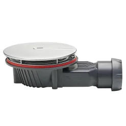 Bonde de douche SLIM + ø40 mm dôme métal-Wirquin New