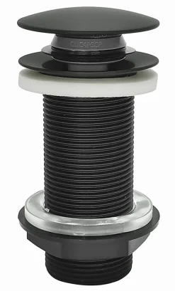 Bonde de lavabo ø 66 mm avec clapet clic clac ou fixe noir^Rousseau New