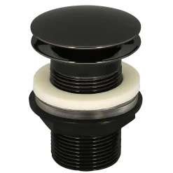 Bonde de lavabo à écoulement libre Ø 66 mm laiton effet canon de fusil-Rousseau Outlet