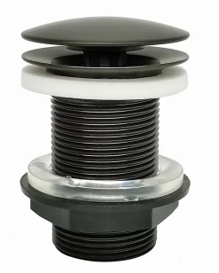 Bonde de lavabo à écoulement libre Ø 63 mm laiton graphite mat^Rousseau Best