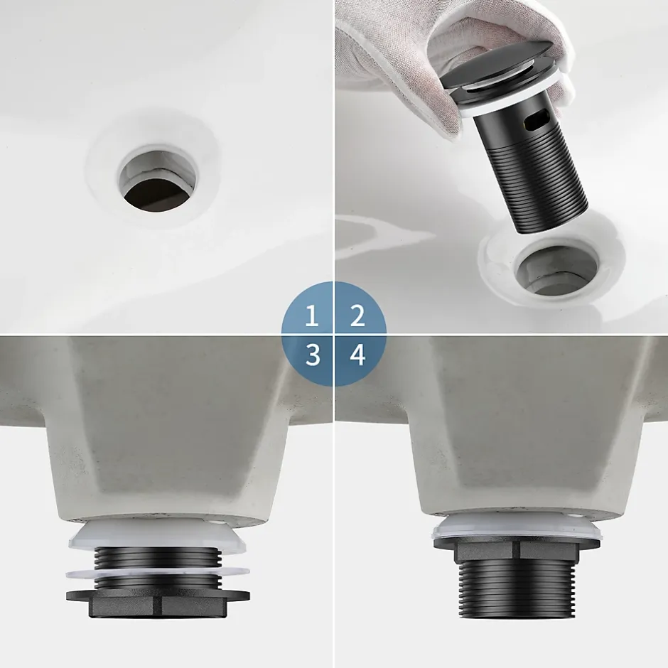 Bonde de Lavabo Pop Up en Laiton Universel AntiBlocage G 1-1/4"-Auralum Max Hot