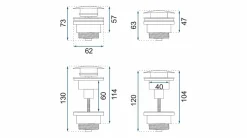 Bonde de lavabo universel Clic-Clac Brushed Nickel-Rea Discount