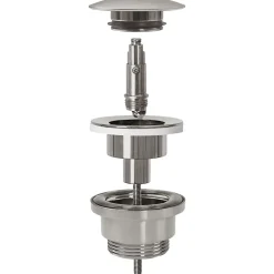 Bonde de lavabo universel Clic-Clac Brushed Nickel-Rea Discount