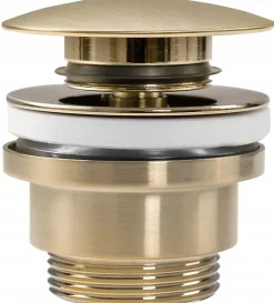 Bonde De Lavabo Universel Clic-Clac Brush Gold-Rea Best