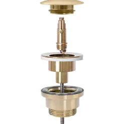 Bonde De Lavabo Universel Clic-Clac Brush Gold-Rea Best