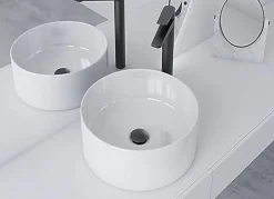 Bonde de lavabo, vasque, evier universelle noir sans trop plein, Bonde Pop Up (push-up) Automatique LuxuryBain-Luxury Bain New