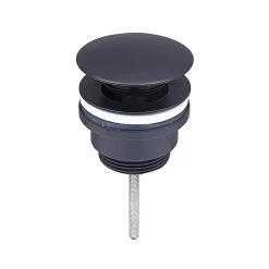 Bonde de lavabo, vasque, evier universelle noir sans trop plein, Bonde Pop Up (push-up) Automatique LuxuryBain-Luxury Bain New