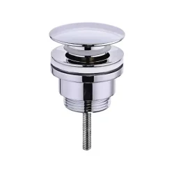 Bonde de Lavabo, vasque, evier universelle chromée sans trop plein, Bonde Pop Up (push-up) Automatique LuxuryBain^Luxury Bain Outlet