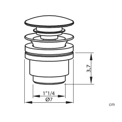 Bonde lavabo clic-clac 3 coloris pour vasques Blanc brillant^Sanycces Hot