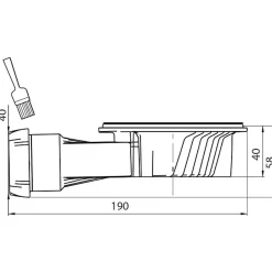 Bonde siphon diam. 90 mm extraplate Slim+ à évacuation horizontale pour receveur de douche sortie en 40 mm^Wirquin Online