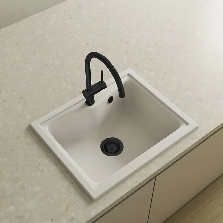 Bonde évier 1 cuve avec vidage manuel diamètre 90 mm couleur noir^Poalgi Clearance