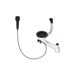 Bonde évier 1 cuve avec vidage automatique diamètre 90 mm couleur noir-Poalgi New