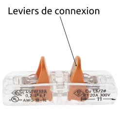 Borne à leviers S221 In Line 4mm² (à l'unité)^Wago New