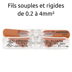 Borne à leviers S221 In Line 4mm² (à l'unité)^Wago New