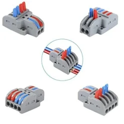 Borne de raccordement à levier 4 entrées / 2 sorties -^Silamp Online