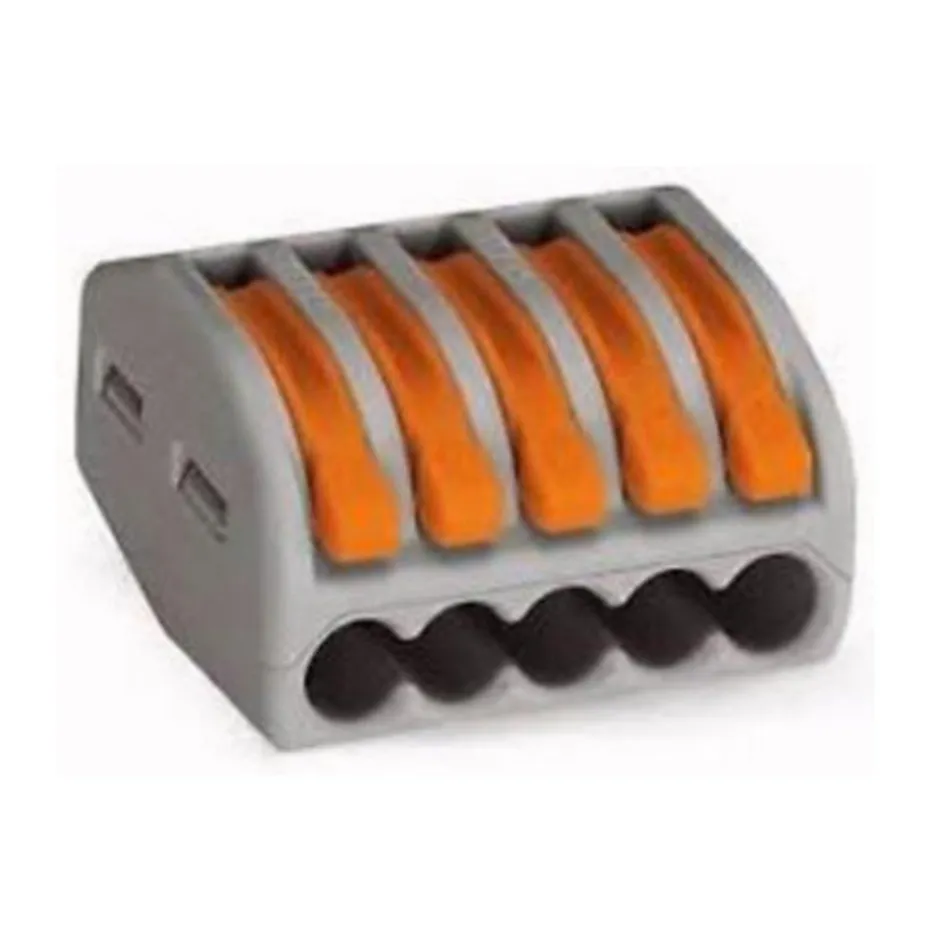 Borne de raccordement à levier 5 entrées avec serre câble --Silamp Best