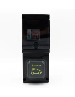 Borne De Recharge Avec Horloge équipée D'une Prise Green'up Complète Avec Protections^Carré Rouge Discount