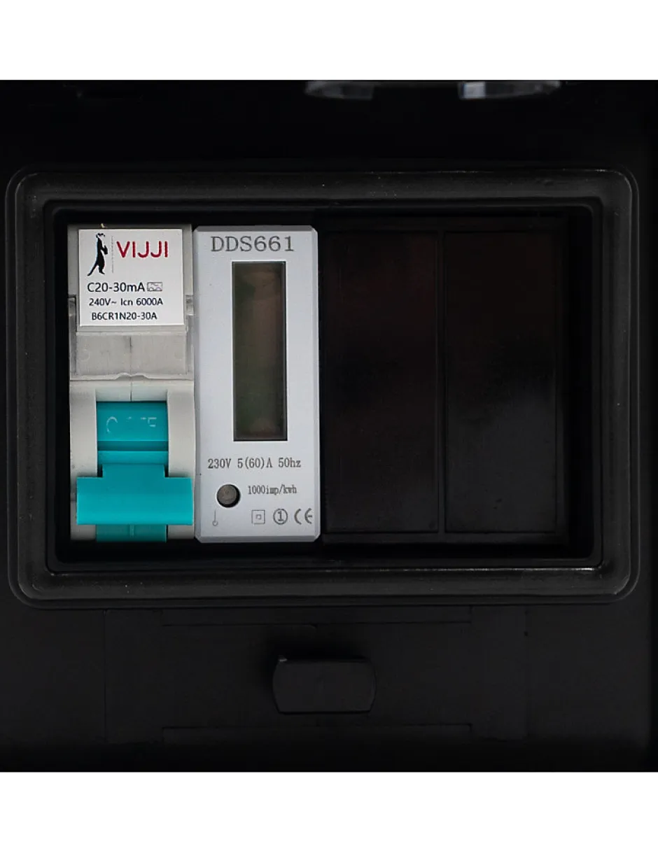 Borne De Recharge Avec Prise Europe 16a Complète Avec Protections Et Compteur-Carré Rouge Best