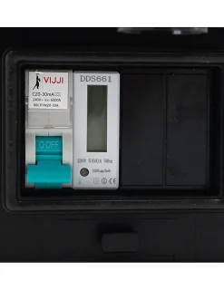 Borne De Recharge équipée D'une Prise Green'up Complète Avec Protections Et Compteur^Carré Rouge Discount