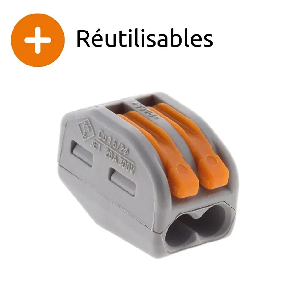 Borne rapide automatique à cliquet S222 - 2 entrées -^Wago Sale