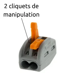 Borne rapide automatique à cliquet S222 - 2 entrées -^Wago Sale