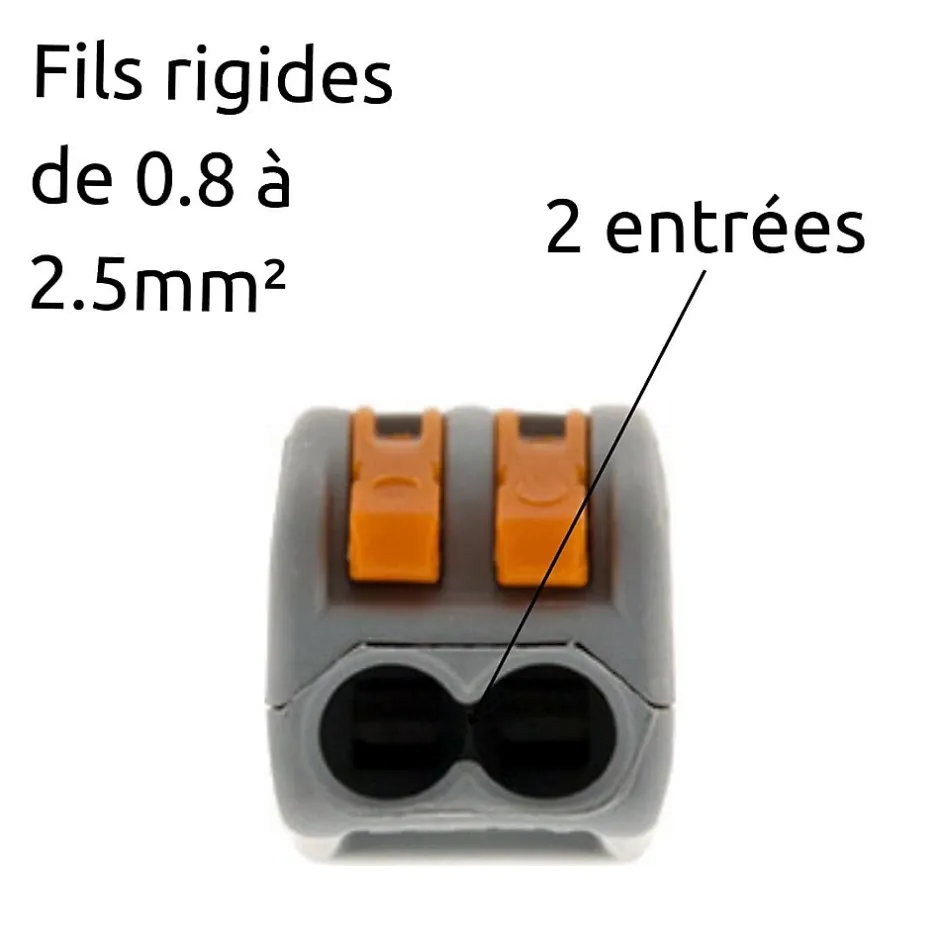 Borne rapide automatique à cliquet S222 - 2 entrées -^Wago Sale