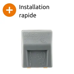 Borne rapide automatique à cliquet S222 - 3 entrées -^Wago Clearance