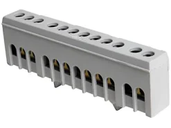 Bornier modulaire phase12 points gris-Zenitech