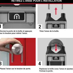 Boîte à clé à anse rétractable Masterlock Select Acess 5420EURD^Master Lock New