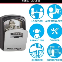 Boîte à clé sécurisée Select Access à combinaison programmable-Master Lock Online