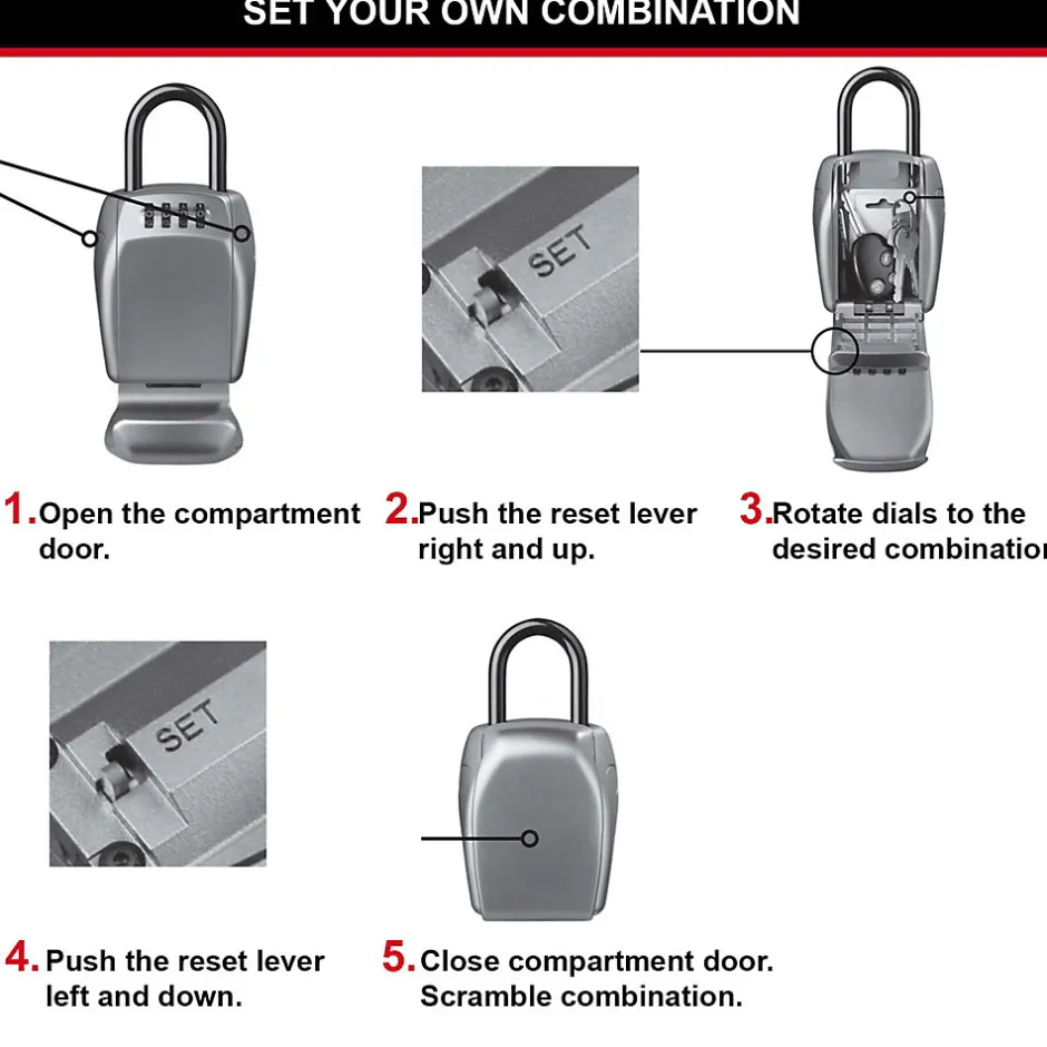 Boîte à clés sécurisée à anse Select Access-Master Lock New