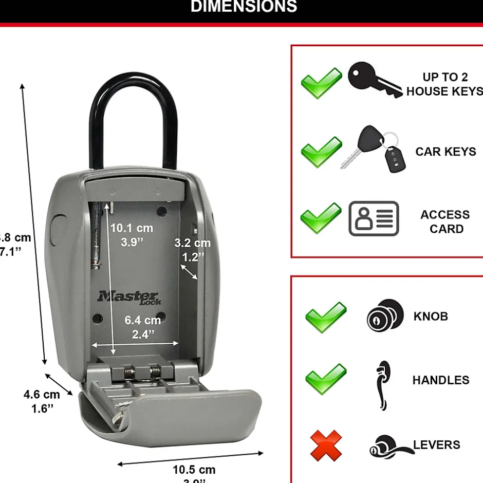 Boîte à clés sécurisée à anse Select Access-Master Lock New