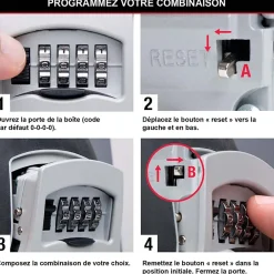 Boîte à clés sécurisée à combinaison programmable et fixation murale^Master Lock Outlet