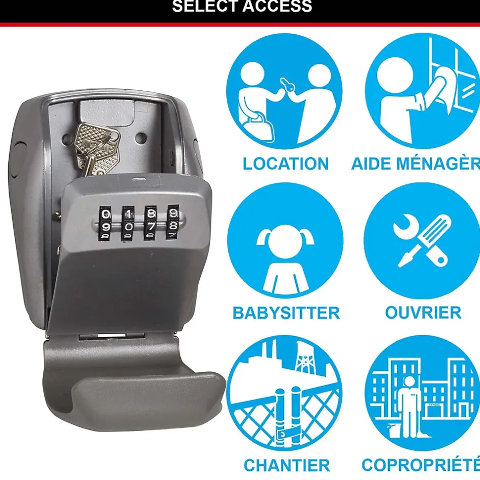 Boîte à clés sécurisée haute sécurité fixation murale^Master Lock Best
