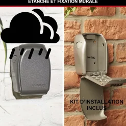 Boîte à clés sécurisée haute sécurité fixation murale^Master Lock Best