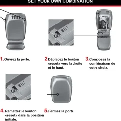 Boîte à clés sécurisée haute sécurité fixation murale^Master Lock Best