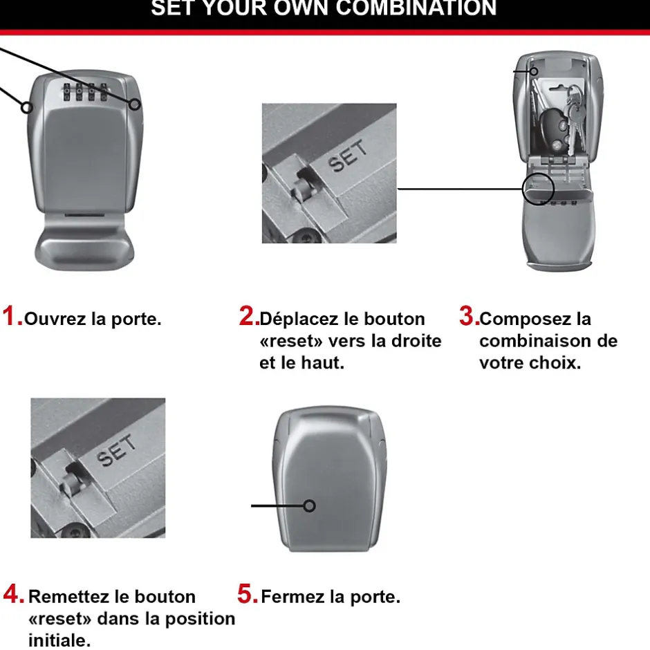 Boîte à clés sécurisée haute sécurité fixation murale^Master Lock Best