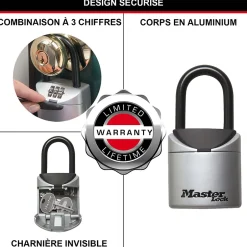 Boîte à clés transportable Master Lock 5406EURD- Outlet