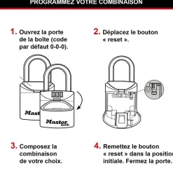 Boîte à clés transportable Master Lock 5406EURD- Outlet