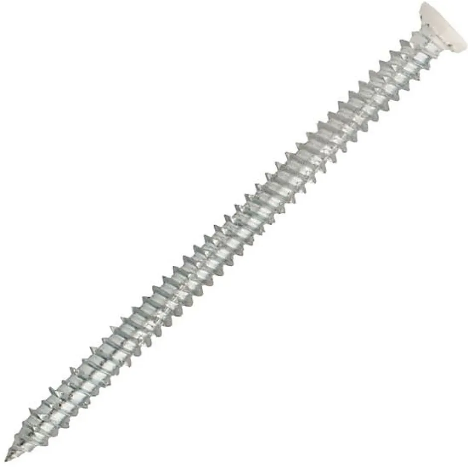Boîte 100 vis béton fixation directe 7.5x92 mm Tête fraisée blanche Torx T30 VFD75092F^Scell-It Hot