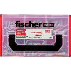 Boîte assortiment chevilles Fischer DUOPOWER FIXtainer 539867 - 210 pcs (6x30, 6x50, 8x40, 8x65)-O91 Sale
