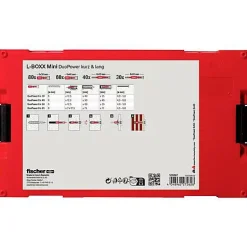 Boîte assortiment chevilles Fischer DUOPOWER FIXtainer 539867 - 210 pcs (6x30, 6x50, 8x40, 8x65)-O91 Sale